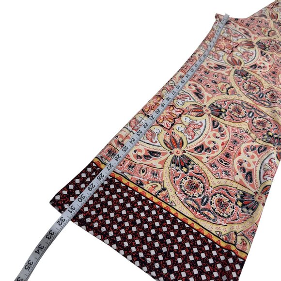 New Directions Womens Multicolor Print Wide Leg Pants SZ L Polyester/Spandex - Picture 7 of 12